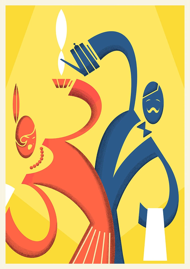 Illustratie voor de wedstrijd &ldquo;Ar&ocirc;mes Illustr&eacute;s 2025&rdquo;, georganiseerd door Sabam en Rombouts Koffie